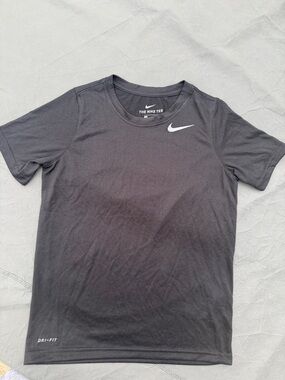 Nike Black Short Sleeve Dri-FIT Tee with White Swoosh